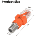 thumbnail image 4 of Coaxial to Ethernet Adapter, 8 Pack Coax F Female to RJ45 Male Converter for Line Tester, 4 of 7