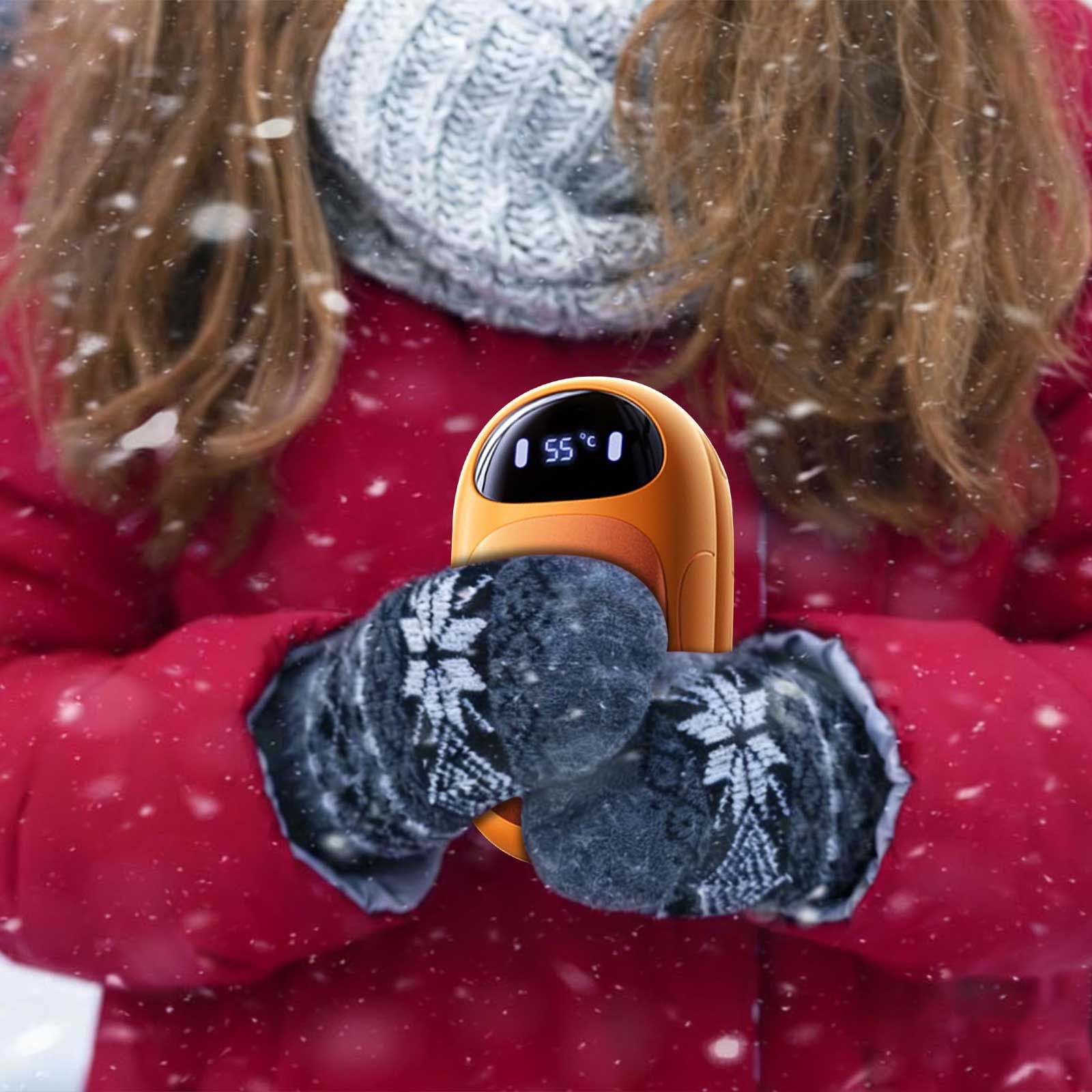 Magnetic Hand Warmer Portable USB Rechargeable Mini Heating Device 2-in-1 Pocket Hand Heat 3 Adjustable Settings for Outdoor Travel Winter Use