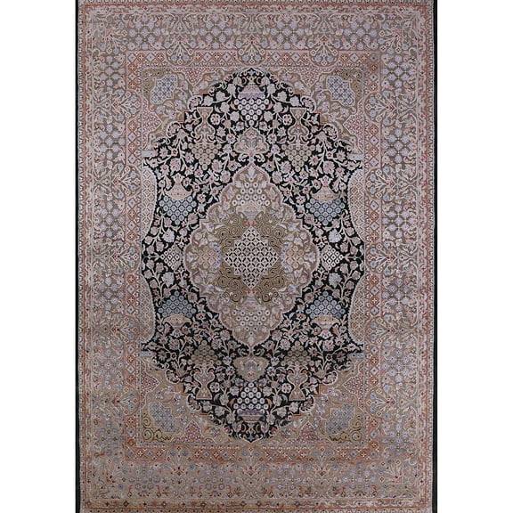 Ahgly Company Machine Washable Indoor Rectangle Industrial Modern Coffee Brown Area Rugs, 5' x 7'