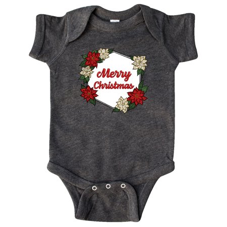 

Inktastic Merry Christmas Poinsettia Gift Baby Boy or Baby Girl Bodysuit