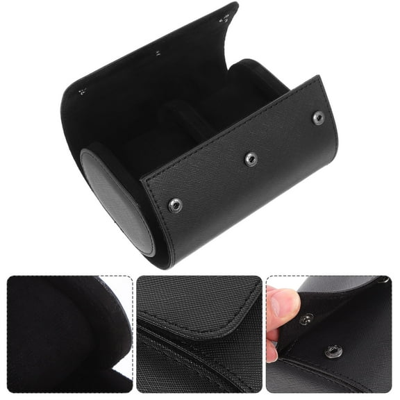 WHAMVOX Watch Storage Box Case Travel Organizer Cases for Men Miss Black
