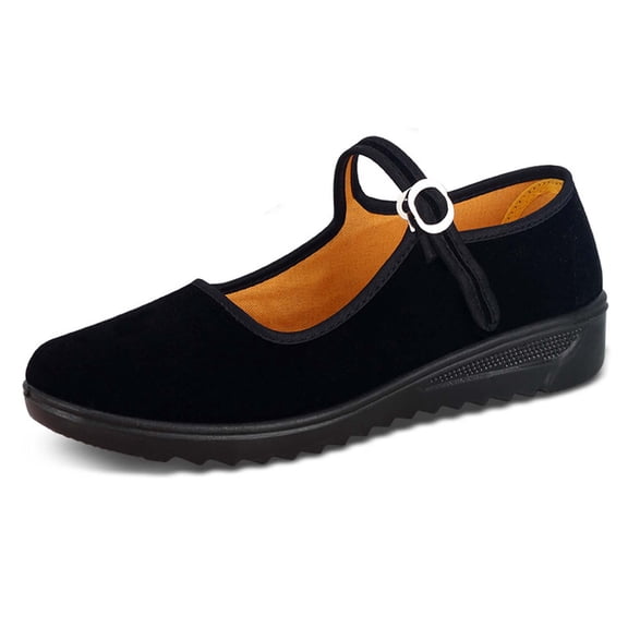 Womens Shoes,Walking Loafers Breathable On for Casual Wear Lightweight Soft Sole Walking Loafers for Hook Loop,Shoes for Women,Black,7.5