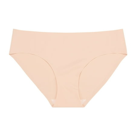 Seamless Underwear for Women No Show Ice Silk Bikini Breathable Low Rise Hipster Invisibles Panties Briefs