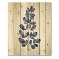 thumbnail image 3 of Designart 'Navy Blue Eucalyptus On White' Traditional Print on Natural Pine Wood, 3 of 5