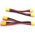 thumbnail image 2 of Duomi-2 Pcs XT90 Connecteur de Batterie Parallèle Câble Double Extension Y Splitter Mâle à Femelle pour DJI Phantom RC Plane, 2 of 4