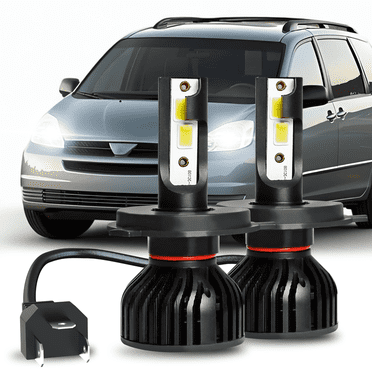 For Toyota Sienna 1998 1999 2000 2001 2002 2003 LED Headlight Bulbs H4 9003 High and Low Beam 2pack