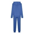 thumbnail image 6 of RYRJJ Women's Two Piece Outfits Fleece Lined Sweatsuit Set Long Sleeve Pullover Hoodies and Sweatpants Workout Athletic Tracksuits Loungewear(Blue,3XL), 6 of 7