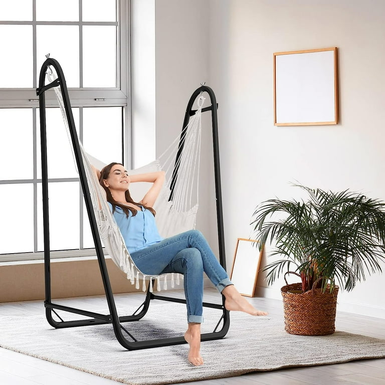 Taleco Gear Large Metal Frame Porch Seat Hammock Chair with