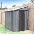 thumbnail image 3 of VEIKOUS Outdoor 8' x 4' Storage Lean-to Shed 8' x 4' w/Lockable Sliding Door and Vents for Backyard, Patio & Lawn, Grey, 3 of 8