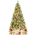 thumbnail image 2 of Patiojoy 7FT Snow Flocked Artificial Christmas Hinged Tree Pre-lit Artificial Xmas Full Tree with 1116 Branch Tips, 2 of 10