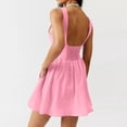 thumbnail image 3 of Womens Sleeveless Mini Tank Dress Casual Workout Sport Tennis Athletic With 2 Pockets Dress Dress for Women Buttons Beach Outfit Womens Casual Dresses Short Summer Dress for Women with Pockets, 3 of 6