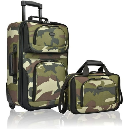 U.S. Traveler Rio 2-Piece Carry-On Luggage Set