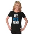 thumbnail image 3 of Aye He's Mine Boyfriend Girlfriend Womens Fitted Plus Size Graphic Tee Brisco Brands 2X, 3 of 4