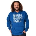 thumbnail image 3 of Worlds Okayest Father Funny Dad Gift Men's Big & Tall Graphic Hoodie Brisco Brands 2X, 3 of 5