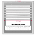 thumbnail image 4 of Lotus & Windoware Cordless 1" Vinyl Mini Blind Light Filtering Horizontal Blind, 41" Width x 60" Length, Alabaster, Smooth, 4 of 6