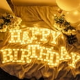 thumbnail image 5 of TETOU LED Letter Lights Luminous Letters Sign Home Decor for Wedding Birthday Party Christmas Battery Powered Decoration (G), 5 of 8