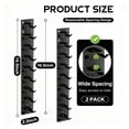 thumbnail image 3 of Charcrocsm Hat Organizer,2 Pack for Baseball Caps, Adhesive Wall Hat Rack One Hat One Layer, Wall Mounted Hat Hooks for Door Closet Bedroom, Black, 3 of 7