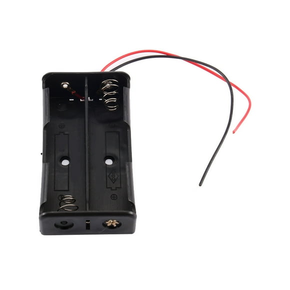 Battery Box Wire Battery Case Holder Nickel Plated Brass Plastic Battery Holder Storage Box Case For Rechargeable With Wire