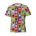 thumbnail image 4 of Vsdgher Colorful Bulldog Print Men's Dry Fit Mesh Athletic Shirts Moisture Wicking Tennis T-Shirt Tops, 4 of 9