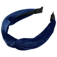 thumbnail image 1 of Diadema de Terciopelo Unique Bargains Anudadas para mujeres Azul Marino 1.2 ancho, 1 of 7