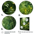 thumbnail image 3 of Designart "Plants Green Reverie Collage I" Floral Floater Framed Wall Art Living Room, 3 of 7