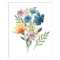 Amanti Art Flower Burst I Wood Framed Wall Art Print