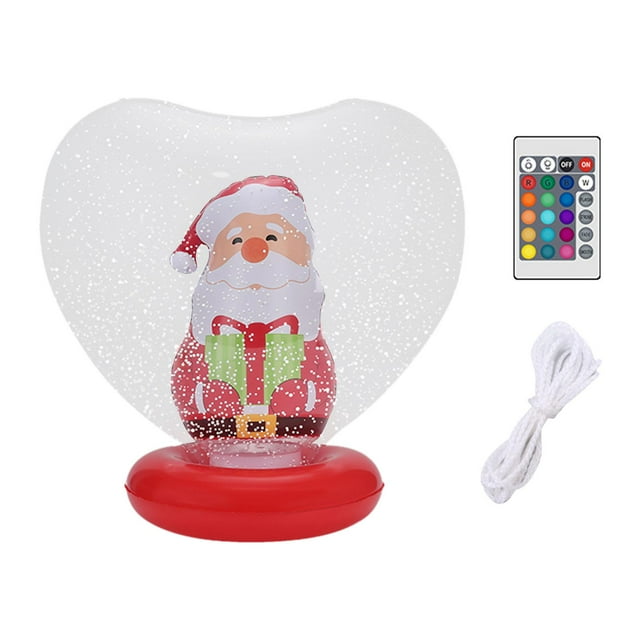 GUOOL Glowing Inflatable Christmas Ball Heart Xmas Ball for Party Yard Front Porch Santa