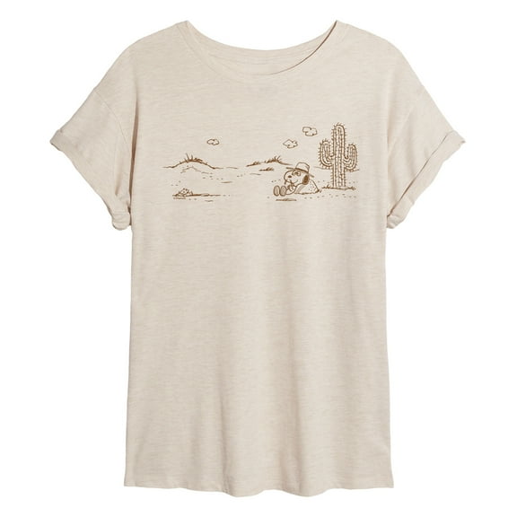 Peanuts - Spike Horizontal Desert - Women's Oversized Graphic T-Shirt
