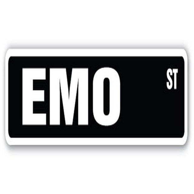 SignMission SS-624-Emo Panneau de Rue Emo 24 Po. - Musicien Rock Expressif