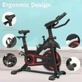 thumbnail image 4 of Indoor Cycling Bike, Stationary Exercise Bike, Fitness Workout Bike with LCD Display, Bottle Holder and Soft Saddle, Exercise Indoor Cycle Bike Equipment for Home Workouts, TE749, 4 of 9