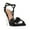 Black, variant on XYD Women Crystal Bowknot Ankle Strap Sandals Open Toe Platform Stiletto Metal Heels Prom Dressy Evening Shoes Size 13.5 Black