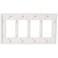 thumbnail image 3 of Lutron CW-4-WH 4-Gang Claro Wall Plate, White, 3 of 5