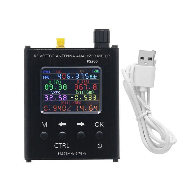 N1201SA(PS200) Analyseur d'Antenne et Instrument de Mesure Onde Debout et Testeur de Balance 37.5M-2.7G, Évite le Bruit de Commutation