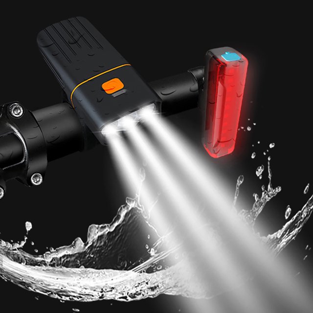 ABLEWIPE Bright Led Bike Headlight and Taillight, Tail Light Included