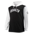 thumbnail image 2 of Men's Fanatics Black/White Brooklyn Nets Big & Tall Double Contrast Pullover Hoodie, 2 of 4