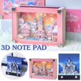 thumbnail image 4 of Bloc-notes 3D Château Bloc-Notes Papier notes Kawaii Accessoires de Bureau Cadeau d'Anniversaire, 4 of 8