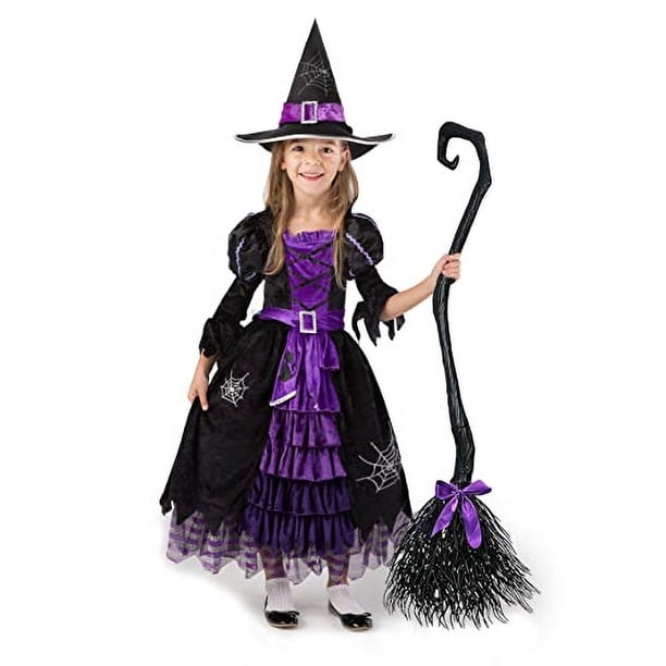 Set de disfraz de bruja bonita Spooktacular Creations Fairytale Witch Deluxe para niñas (L 10-12)