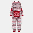 thumbnail image 5 of PatPat Christmas Pajamas Women Family Matching Onesies for Adults Fair Isle One Piece Holiday Pjs with Hat & Christmas Socks, Red, S, 5 of 13