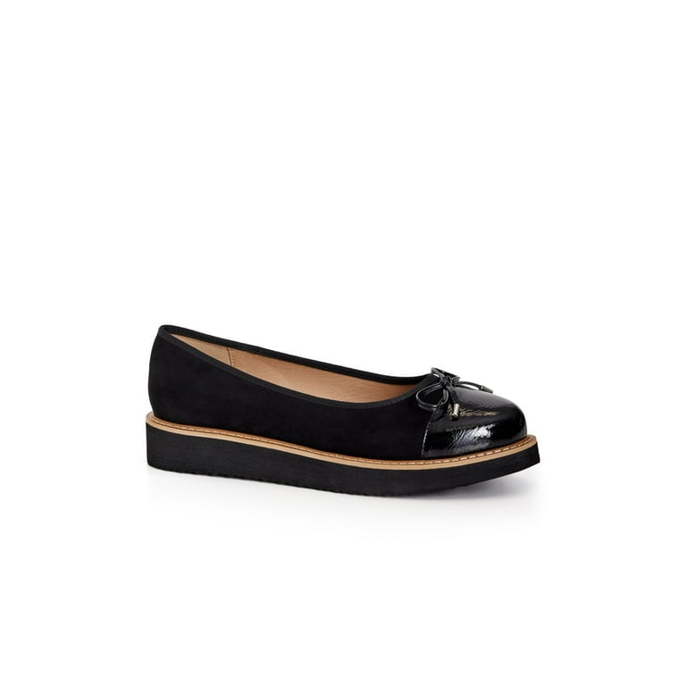 Comfortable Evans Women s Plus Size Extra Wide Fit Franz Flats Shoes Walmart