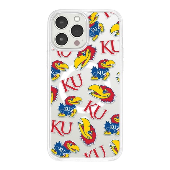 Kansas Jayhawks HD Phone Case Compatible with MagSafe Apple iPhone 11 (Scattered) by Affinity Bands