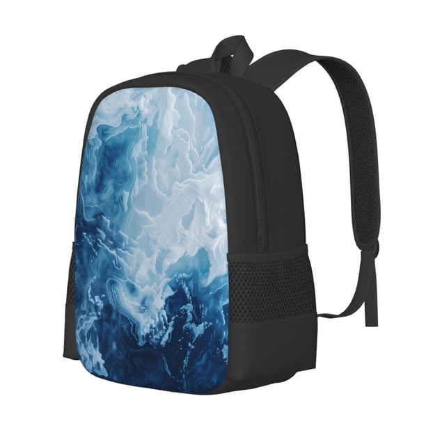 Easygdp Abstract Ocean Waves Mochila de Gran Capacidad Minimalista Ideal para Escuela, Viajes y Uso Diario