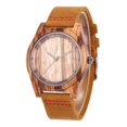 thumbnail image 1 of Relojes de madera para hombre, correa de cuero marrón, reloj informal para padrinos de boda con caja de regalo, regalo para cumpleaños de Navidad Xemadio FLD-3967, 1 of 8