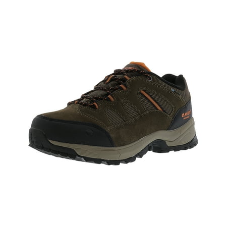 Hi-Tec Men's Ridge Low Waterproof I Brown Ankle-High Leather Hiking Shoe -