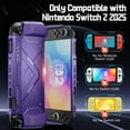 thumbnail image 2 of Switch 2 Case for Console, Hard Protective Mecha Style Drop Resistant NS2 Case, Cool Design Switch 2 Accessories for NS2 2025 (Purple), 2 of 13