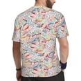 thumbnail image 2 of Rocae Passport Stamp for Men's Mesh Quick-Dry Short Sleeve Workout T-Shirt,Mens Crew Neck Tee Lightweight Soft Classic T Shirts 4X-Large, 2 of 9