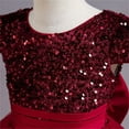 thumbnail image 5 of Coerni Sequin Flower Girl Dress Bridesmaid Flutter Sleeveless Princess Pageant Gown Prom Wedding Floor Length Dresses, 5 of 7