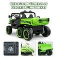 thumbnail image 7 of BKIRNP 24V 2 Seater Kids Ride on Car Truck,Ride on UTV W/,24 Volt Ride on Toys W/ Dump Bed/Shovel, LED Light, Music, Remote Control,6 Wheels Ride On Toys for Boys Girls Green, 7 of 7