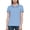 A731 Sky Blue, variant on Shirt for Women Collared Short Sleeve Work Uniform Slim Fit Classic Tipped Trim Moisture Wicking Soft Durable Fabric Athletic Performance Top