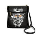 thumbnail image 2 of LedBack Skull Print Crossbody Purse for Women Leather Hobo Bag Satchel Handbag, Zipper Shoulder Purse with Adjustable Shoulder Strap Multi Pocket, Black and Grey, 2 of 7
