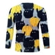 thumbnail image 5 of Camiseta de manga larga con cuello redondo y estampado de Halloween para hombre Pompotops  oipoqjl1987, 5 of 5